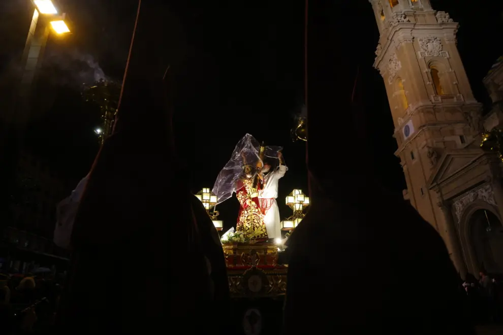 Procesión del Encuentro de Zaragoza, en la noche del Miércoles Santo en Zaragoza