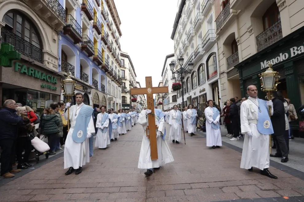 Procesión del Encuentro Glorioso en Zaragoza.