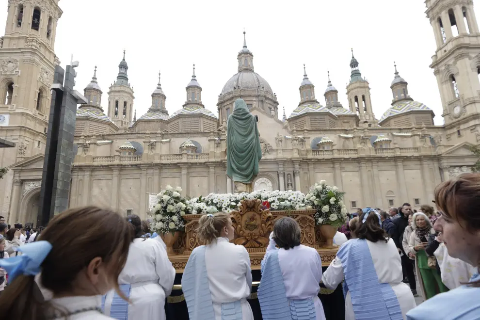 Procesión del Encuentro Glorioso en Zaragoza.