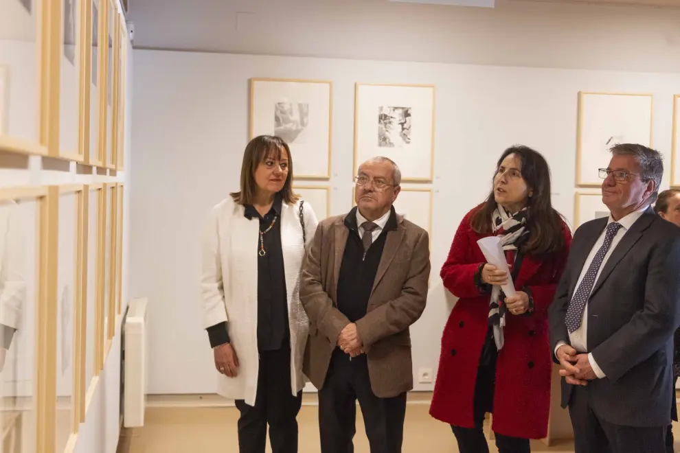 Inauguración de la exposición 'Artistas de la Casa Velázquez' en Fuendetodos