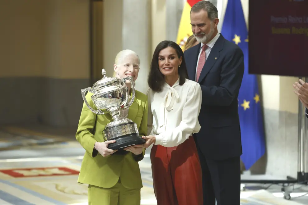 Susana Rodríguez recibe el Premio Reina Letizia a la mejor deportista española del año durante la entrega de los Premios Nacionales del Deporte 2022 en el Palacio Real El Pardo
