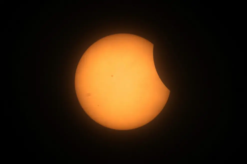 Eclipse solar visto desde Mazatlan, México