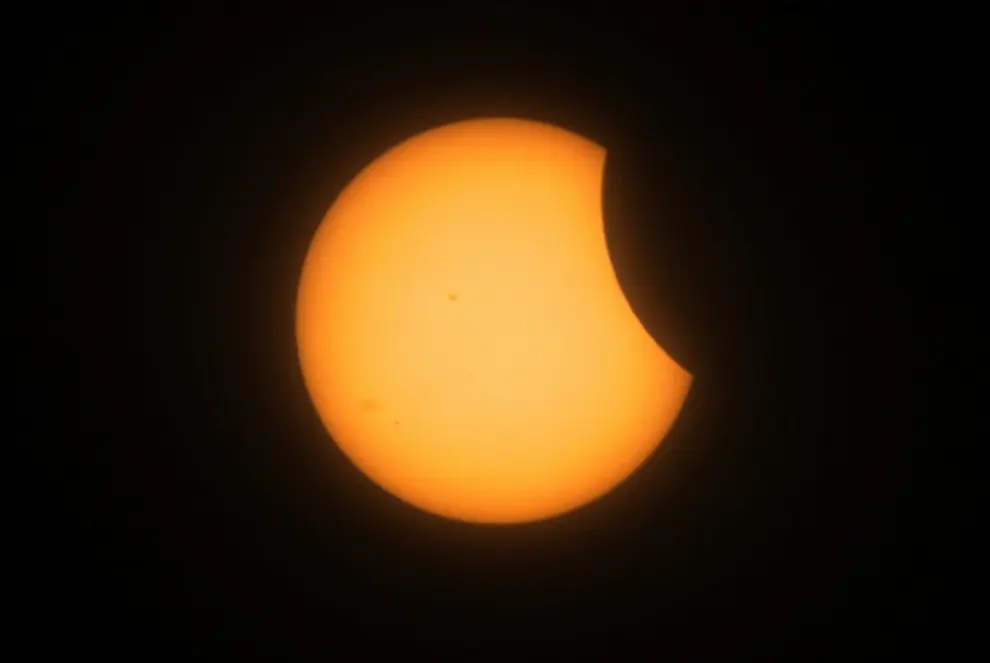 Eclipse solar visto desde Mazatlan, México