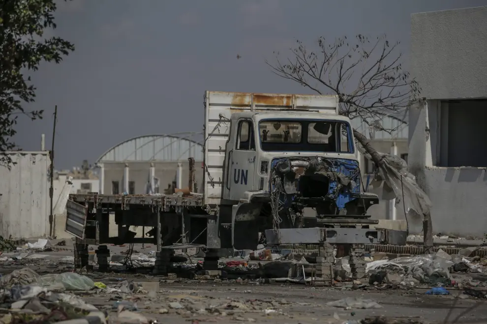 Destrucción israelí en la ciudad de Khan Younis
