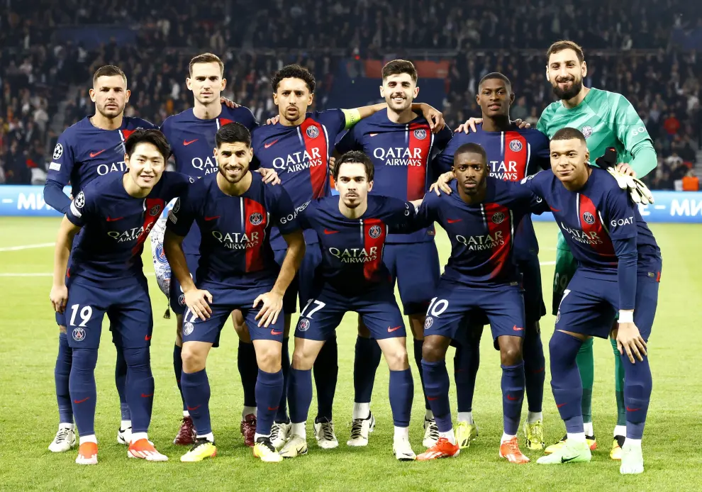 Partido PSG-FC Barcelona, ida de los cuartos de final de la Champions League, en el Parque de los Príncipes de París