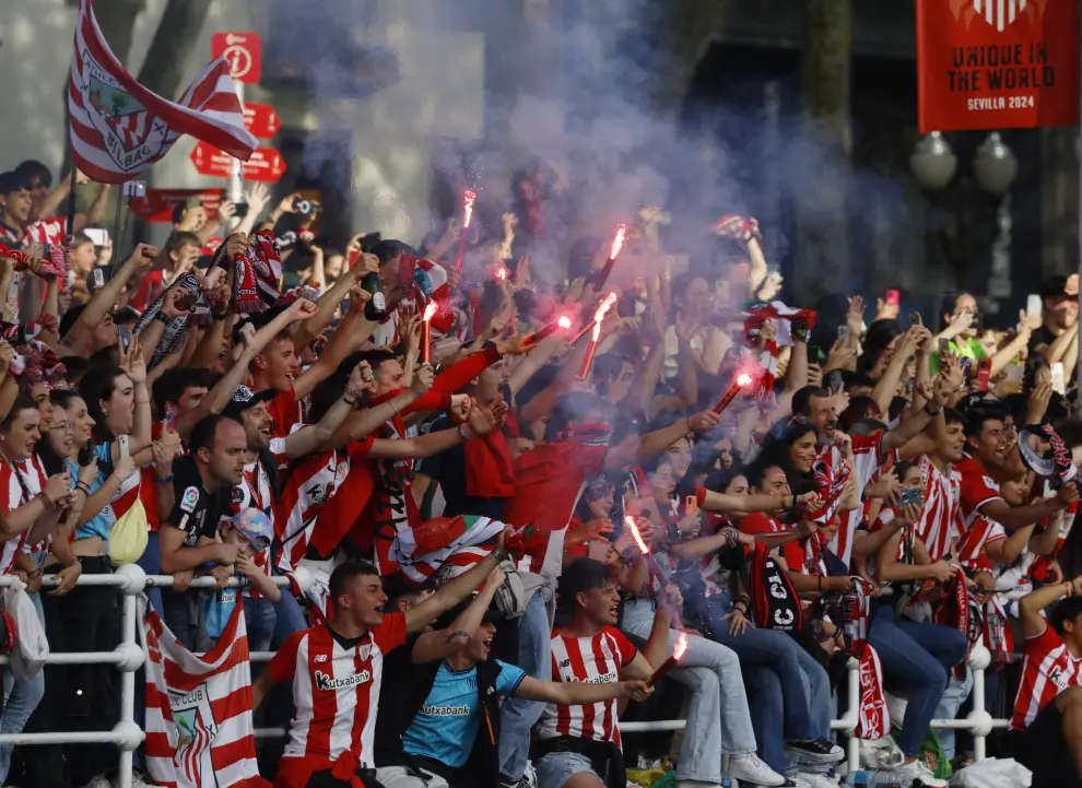 El Athletic celebra con una gran fiesta en Bilbao la Copa del Rey ESPAÑA ATHLETIC GABARRA