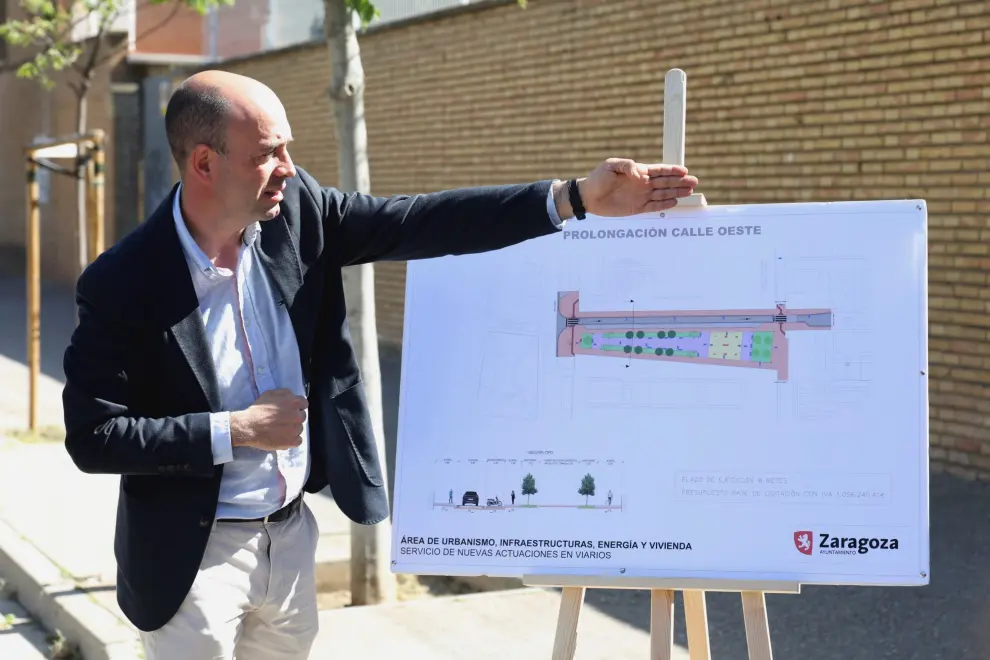 Presentación del proyecto de prolongación y reforma de la calle Oeste en Santa Isabel en Zaragoza.