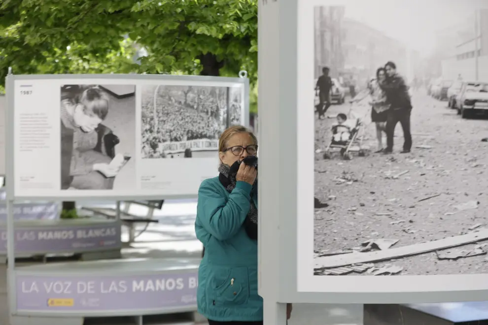 Exposición “La Voz de las Manos Blancas” en Zaragoza, en homenaje a Miguel Ángel Blanco y al resto de víctimas de ETA