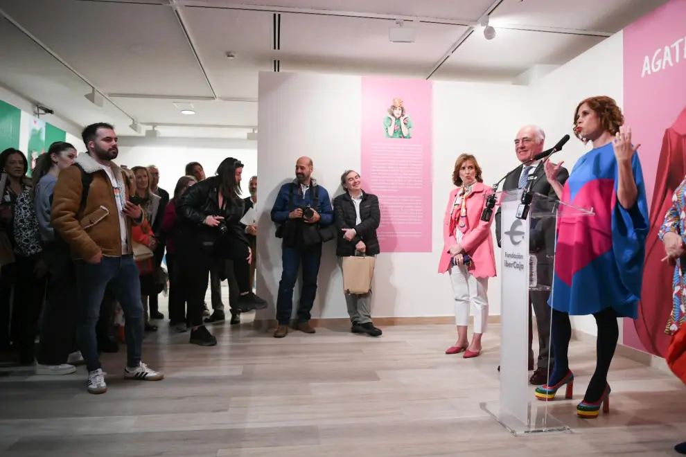 Un momento de la presentación de la exposición de Ágatha Ruiz de la Prada en el Patio de la Infanta.
