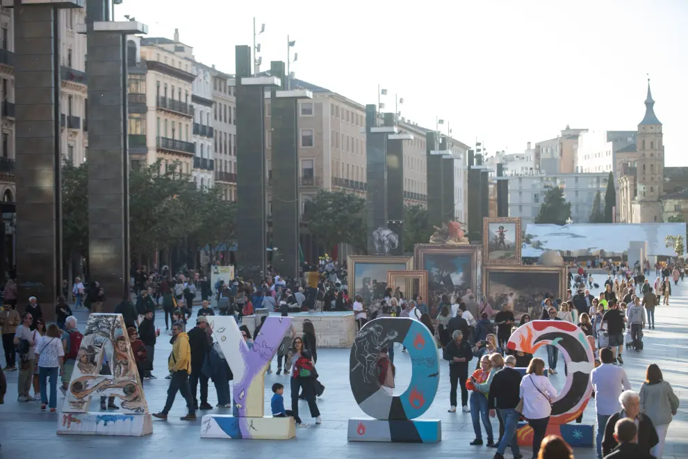 Desde este viernes 19 de abril y hasta el próximo domingo, la plaza del Pilar y su entorno acogerán la variada programación con la que se va a conmemorar la relación de Goya con la ciudad.