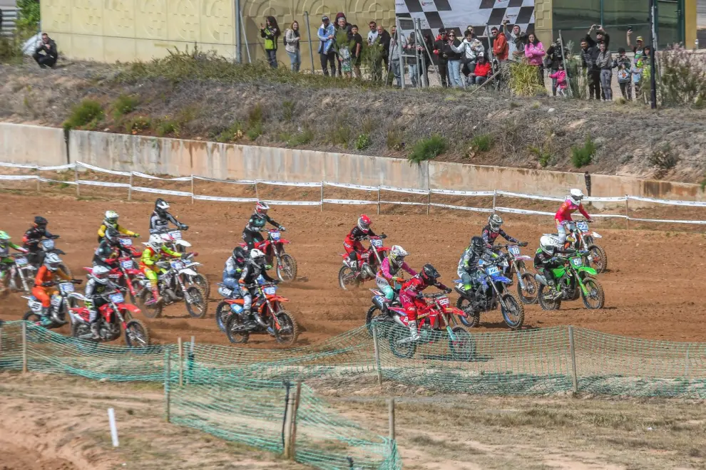 Sexta prueba del Campeonato de España de motocross en Motorland Aragón