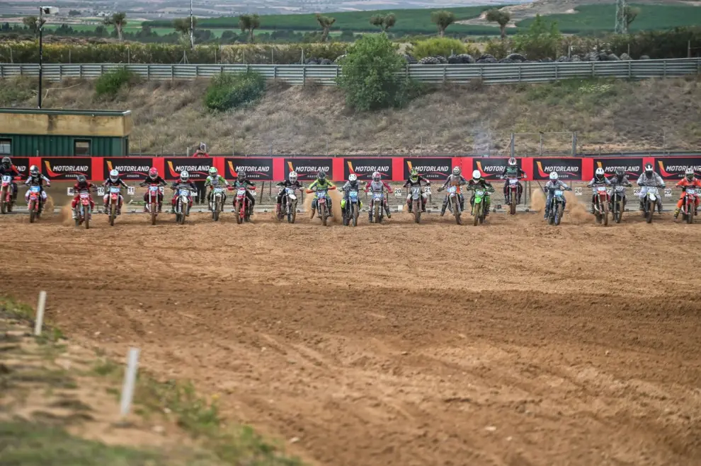 Sexta prueba del Campeonato de España de motocross en Motorland Aragón