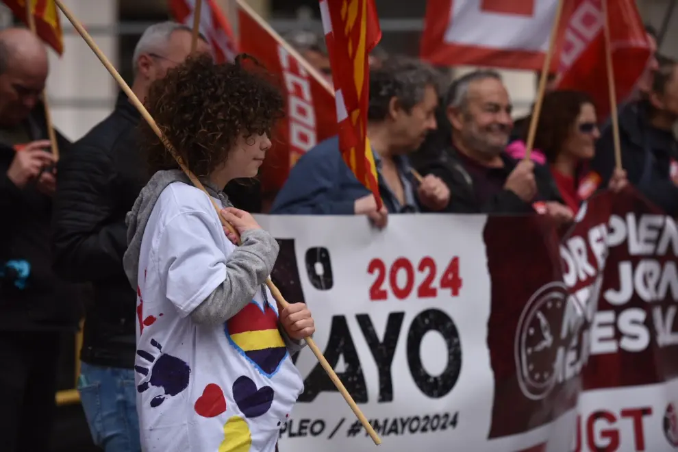 Día de los Trabajadores 2024: foto de la manifestación del 1 de mayo en Huesca
