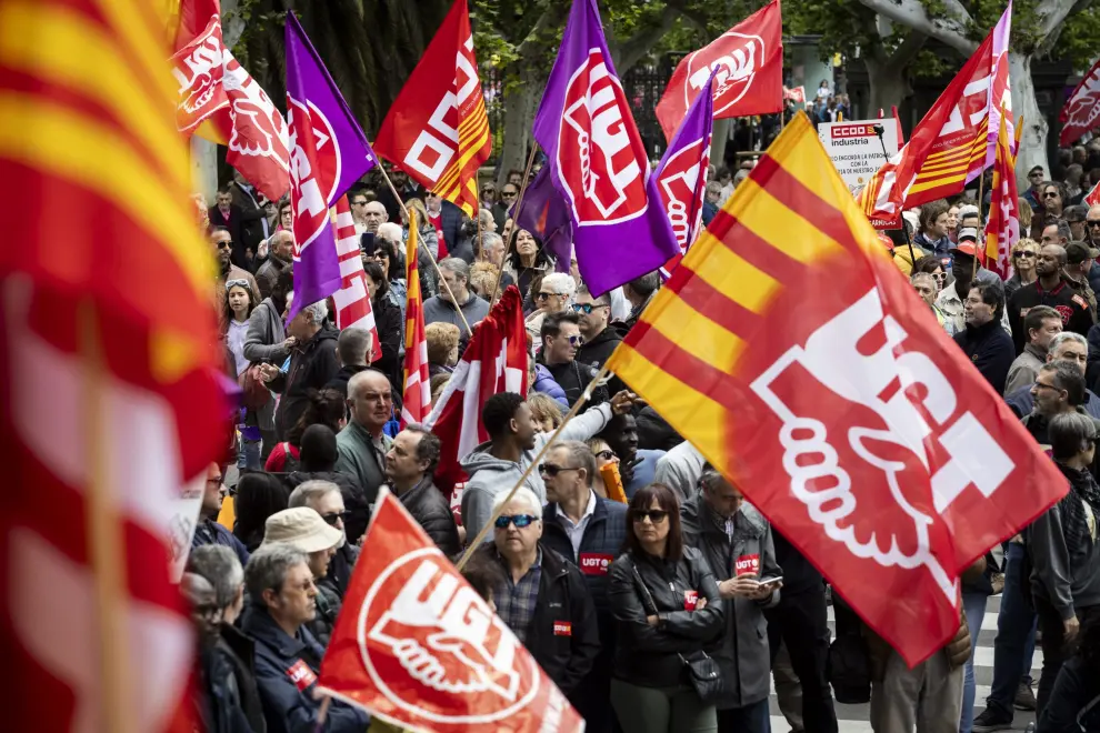 Día de los Trabajadores 2024: foto de la manifestación del 1 de mayo en Zaragoza