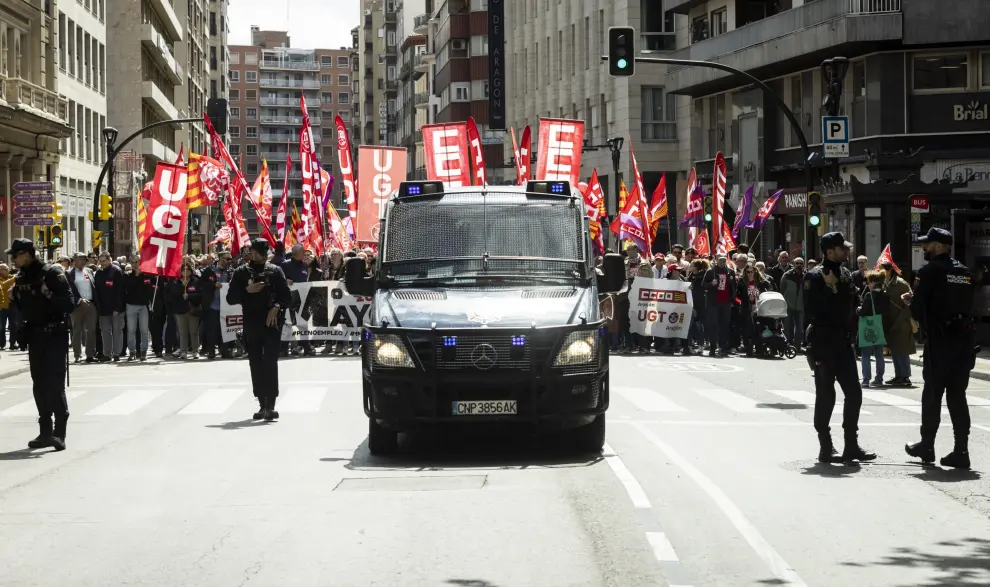 Día de los Trabajadores 2024: foto de la manifestación del 1 de mayo en Zaragoza