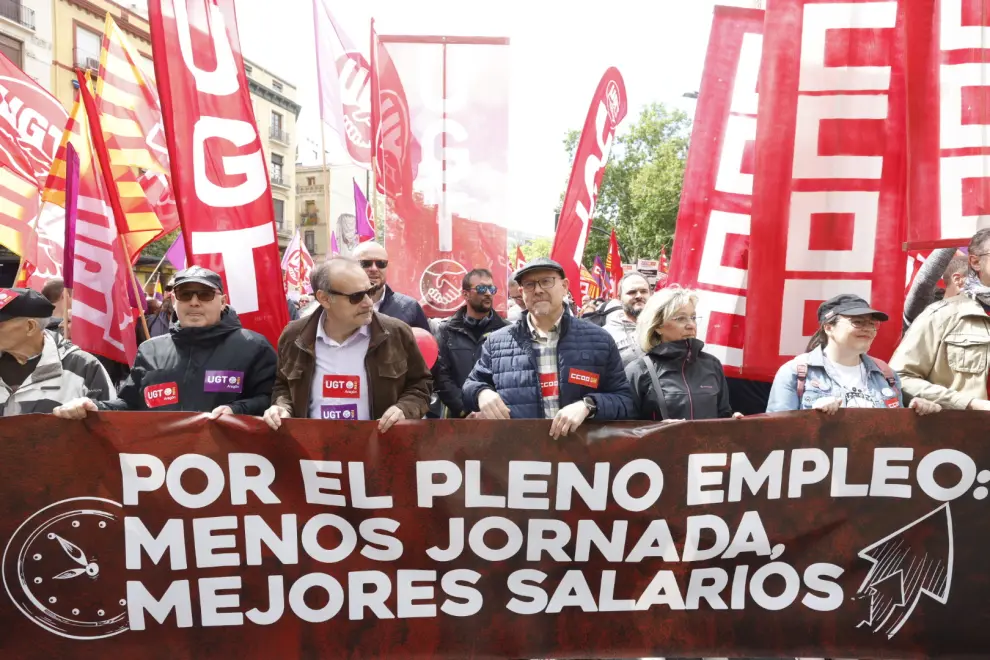 Día de los Trabajadores 2024: foto de la manifestación del 1 de mayo en Zaragoza