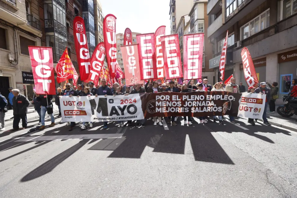 Día de los Trabajadores 2024: foto de la manifestación del 1 de mayo en Zaragoza