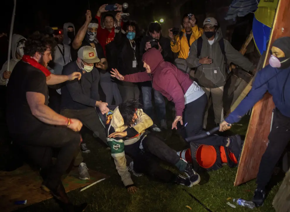 Disturbios en la protesta propalestina en Columbia