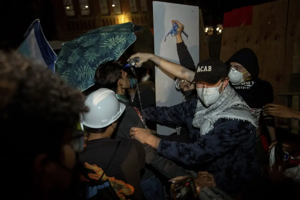 Disturbios en la protesta propalestina en Columbia