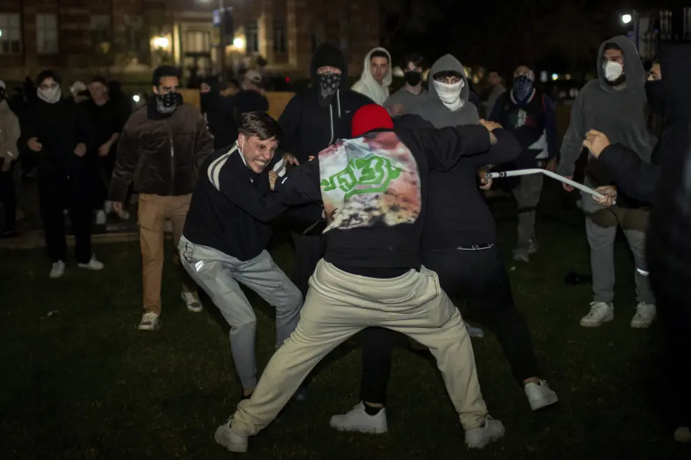 Disturbios en la protesta propalestina en Columbia