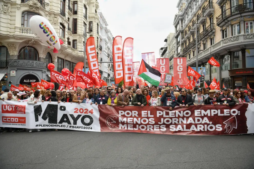 Manifestación Primero de Mayo en Madrid.