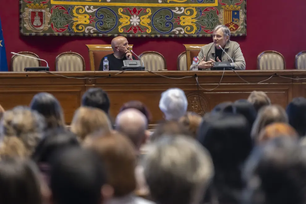 El actor Viggo Mortensen en el cicllo 'La buena estrella' en el Paraninfo de Zaragoza