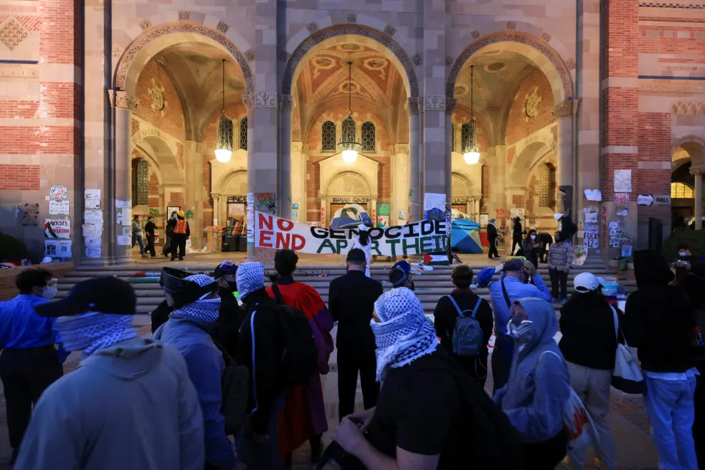 Protestas palestinas en la Universidad de California en Los Ángeles