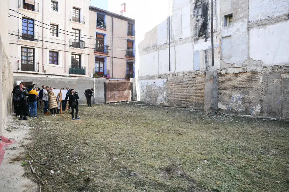 Visita de la alcaldesa, Natalia Chueca, a la zona de Zamoray-Pignatelli.