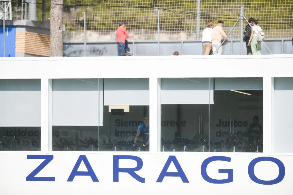 Entrenamiento del Real Zaragoza en la Ciudad Deportiva para prepara el partido contra el Burgos