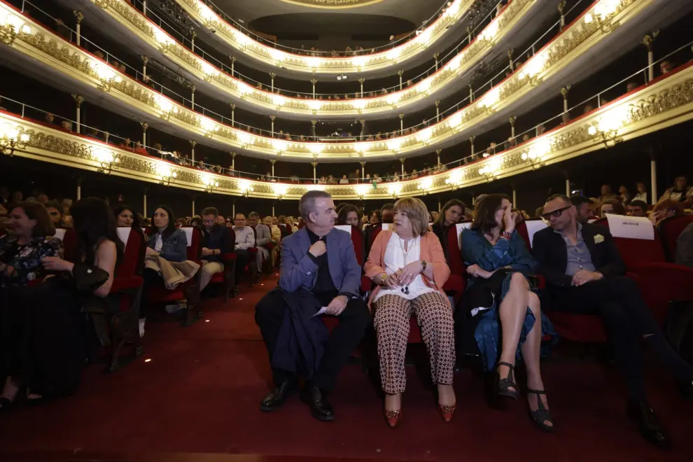 Foto de la gala de entrega de premios del Festival Aragón Negro, en el Teatro Principal de Zaragoza