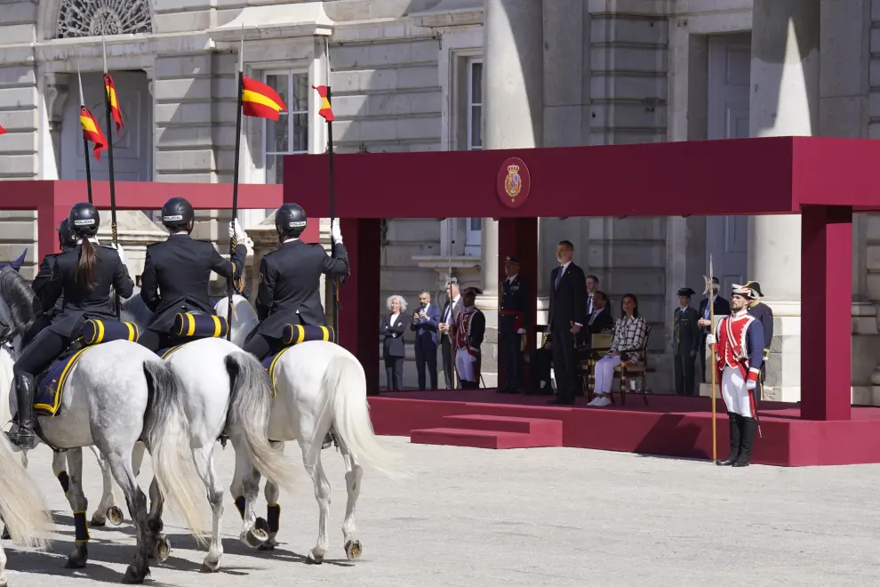 El rey Felipe VI y la reina Letizia presiden el acto por el Bicentenario de la Policía Nacional.