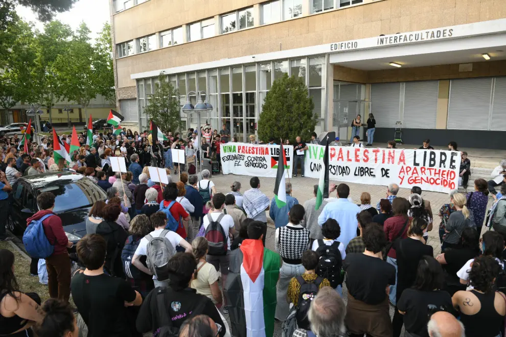 Encierro por Palestina en la Universidad de Zaragoza