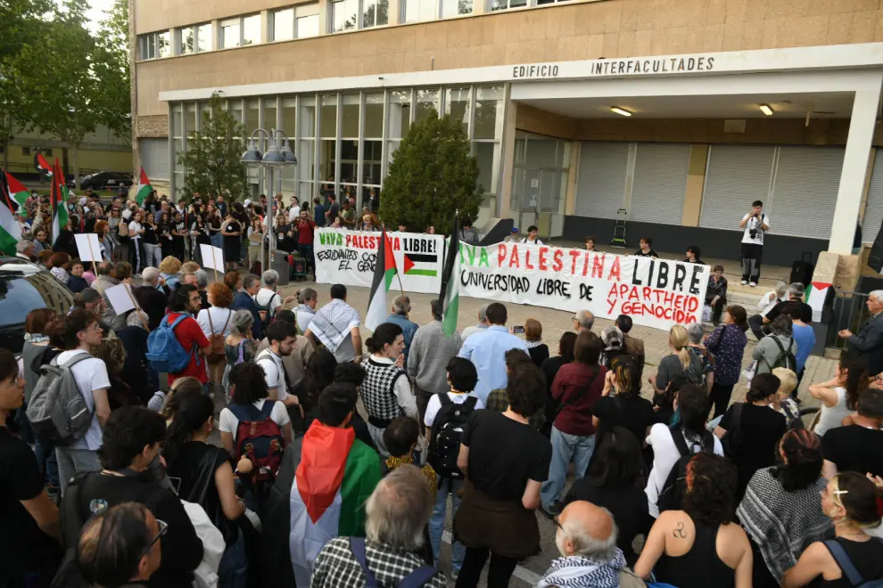 Encierro por Palestina en la Universidad de Zaragoza