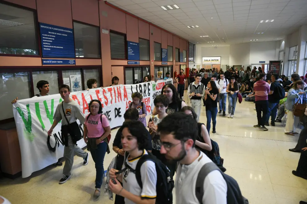 Encierro por Palestina en la Universidad de Zaragoza