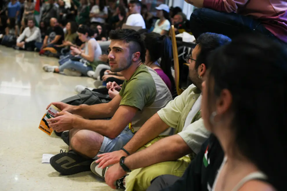 Encierro por Palestina en la Universidad de Zaragoza