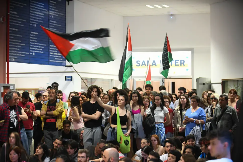 Encierro por Palestina en la Universidad de Zaragoza