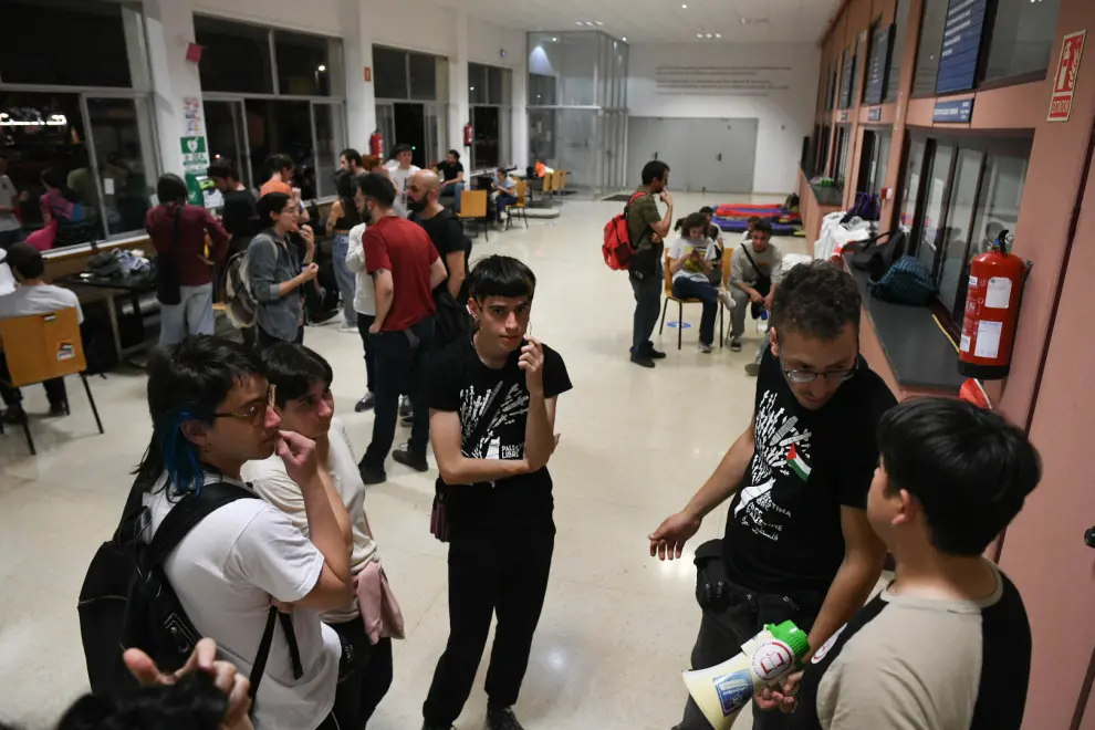 Encierro por Palestina en la Universidad de Zaragoza