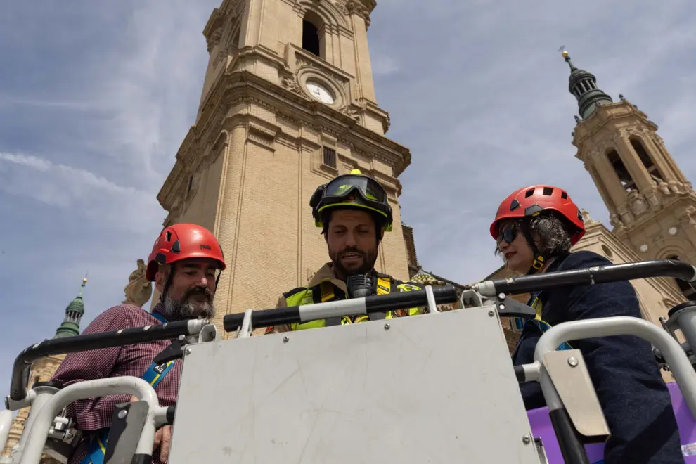 Inicio de las obras de restauración de las torres del Pilar