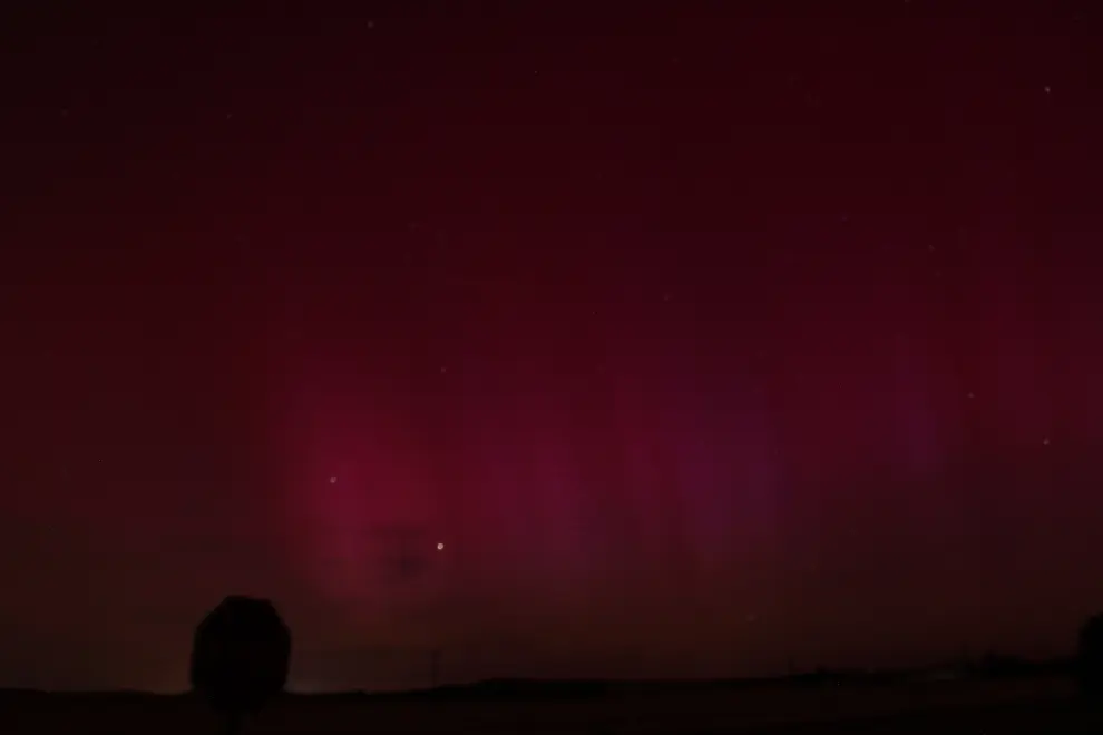 Aurora boreal visible desde Leciñena