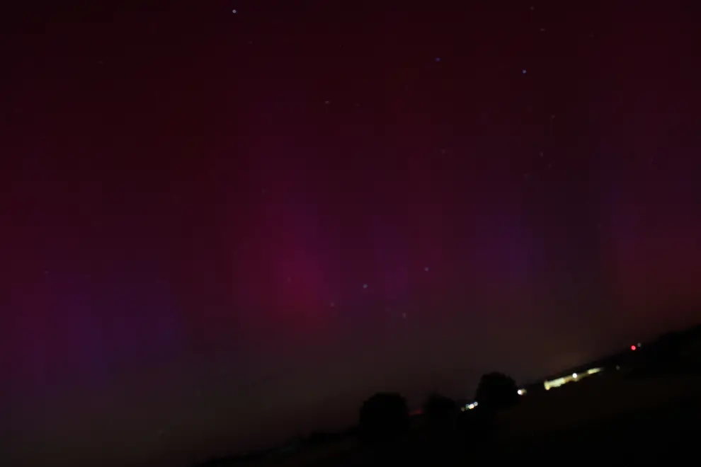 Aurora boreal visible desde Leciñena