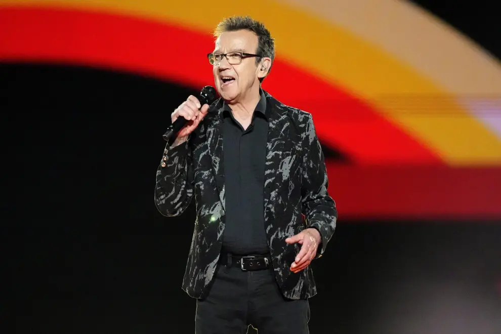 Bjorn Skifs sings the song 'Hooked on a Feeling' ahead of the the Grand Final of the Eurovision Song Contest in Malmo, Sweden, Saturday, May 11, 2024. (AP Photo/Martin Meissner)

Associated Press/LaPresse