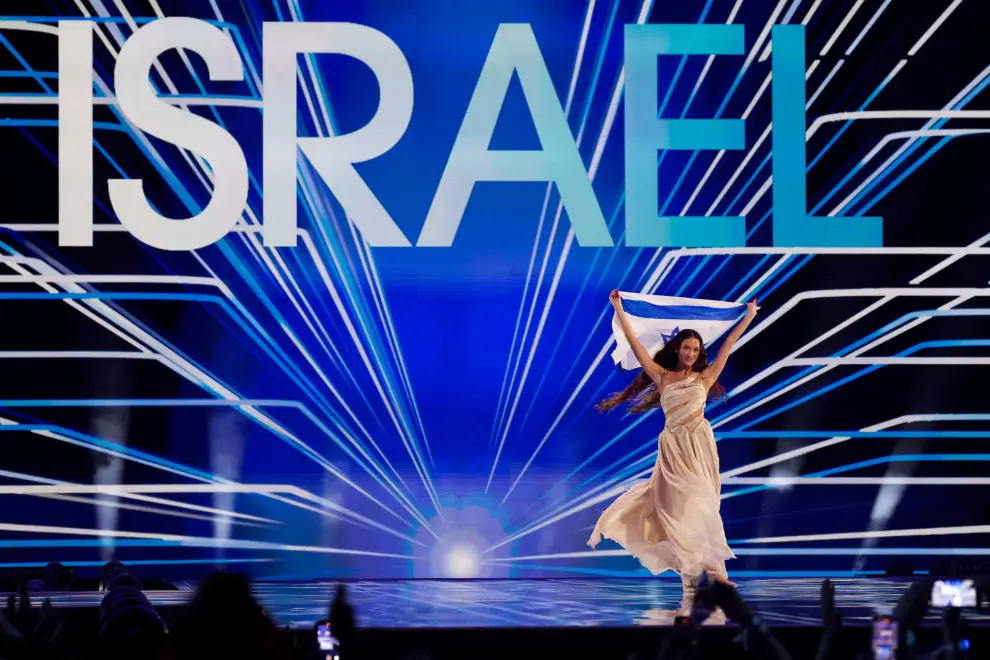 Eden Golan representing Israel walks on stage during the Grand Final of the 2024 Eurovision Song Contest, in Malmo, Sweden, May 11, 2024. REUTERS/Leonhard Foeger [[[REUTERS VOCENTO]]]