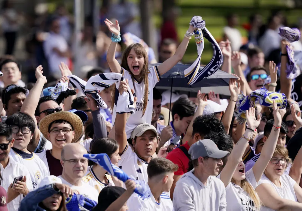 El Real Madrid recibe el trofeo de su trigésimo sexta Liga e inicia las celebraciones ESPAÑA FÚTBOL REAL MADRID