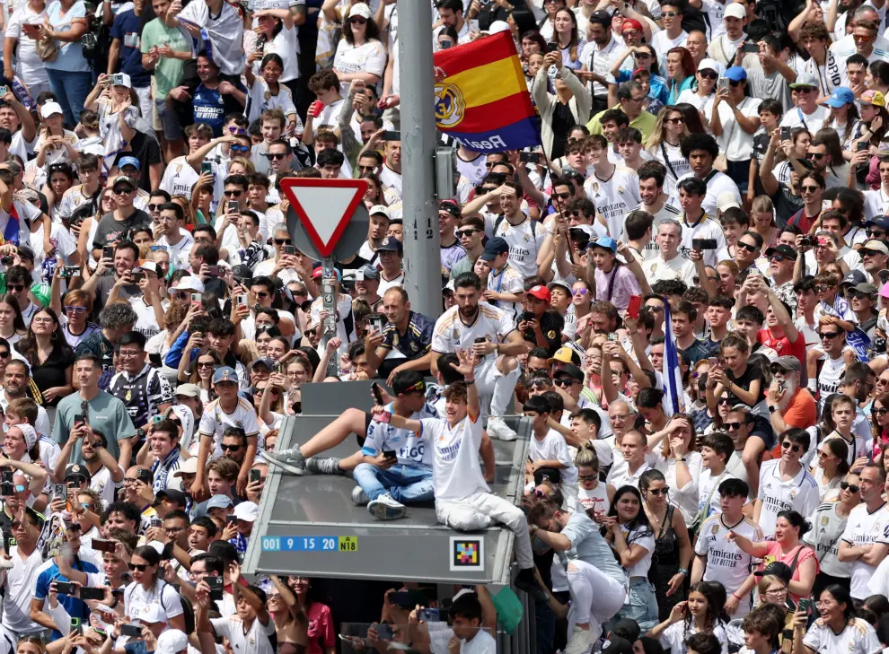 Foto de las celebraciones en Cibeles del Real Madrid por el títluo de la Liga