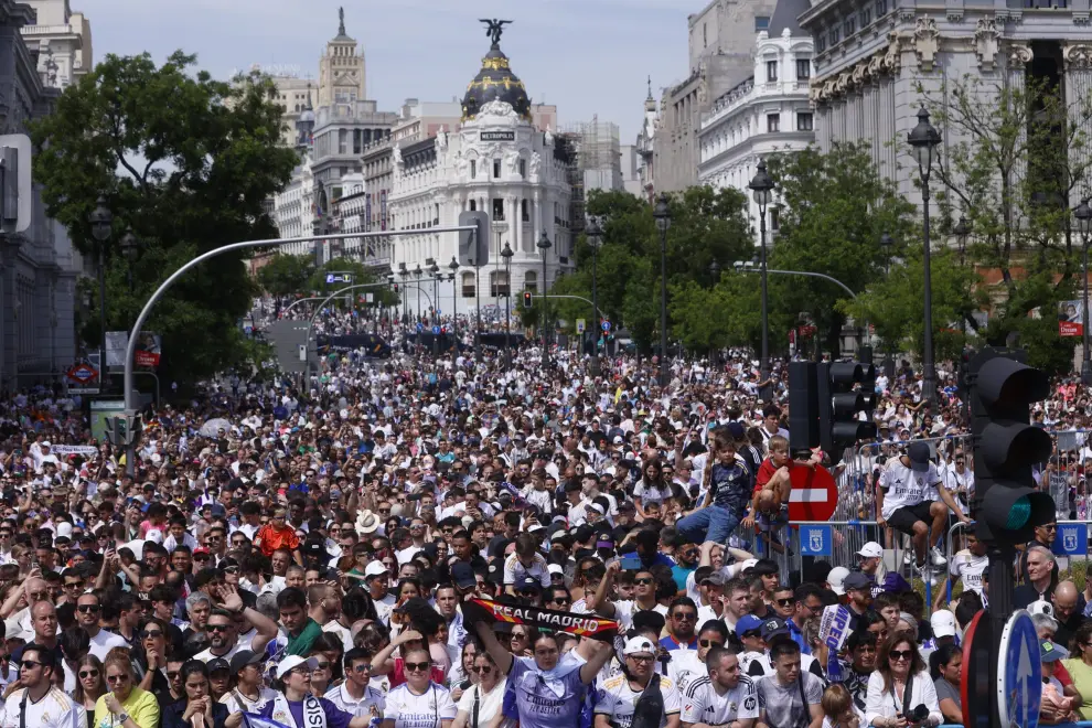 Foto de las celebraciones en Cibeles del Real Madrid por el títluo de la Liga