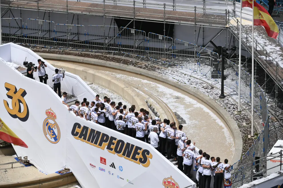 Foto de las celebraciones en Cibeles del Real Madrid por el títluo de la Liga