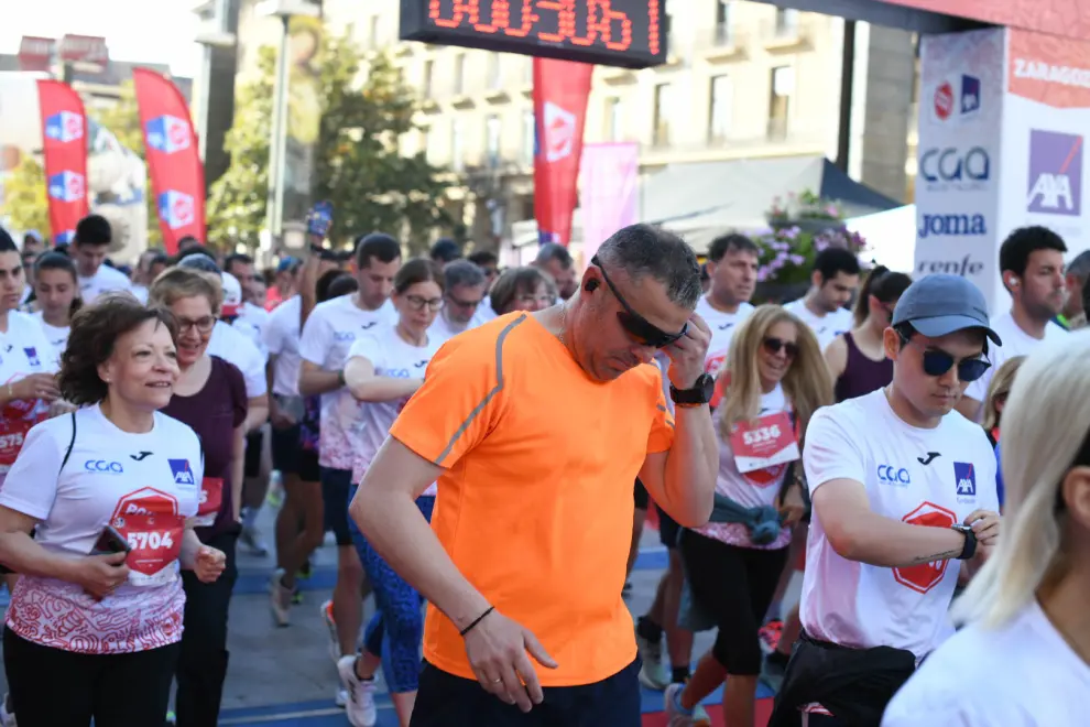 La buena temperatura ha permitido disfrutar de una agradable carrera por Zaragoza.