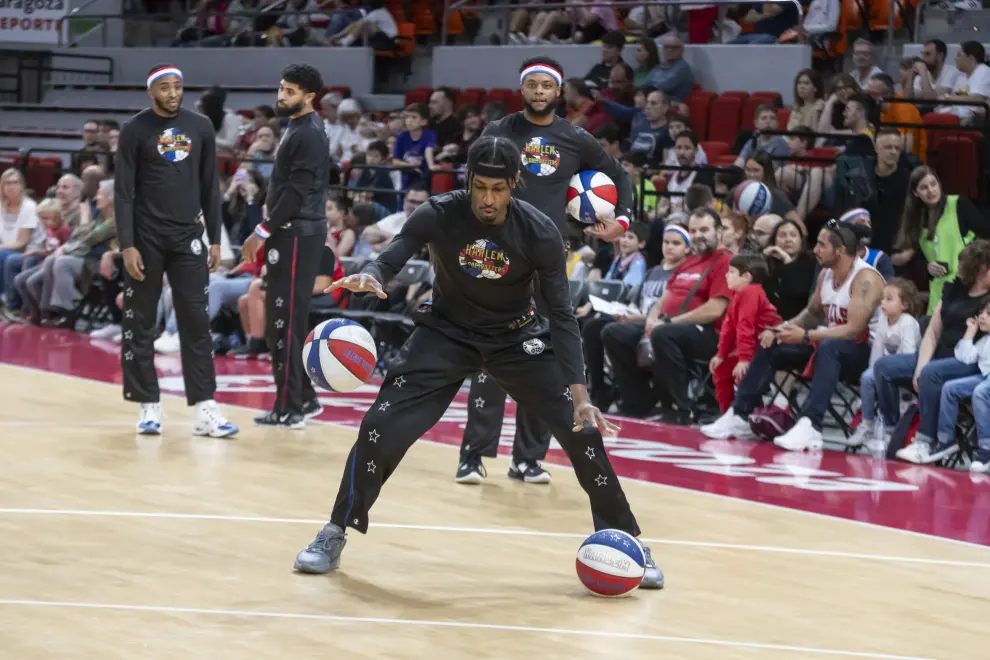 Actuación de los míticos Harlem Globetrotters en el pabellón Príncipe Felipe de Zaragoza