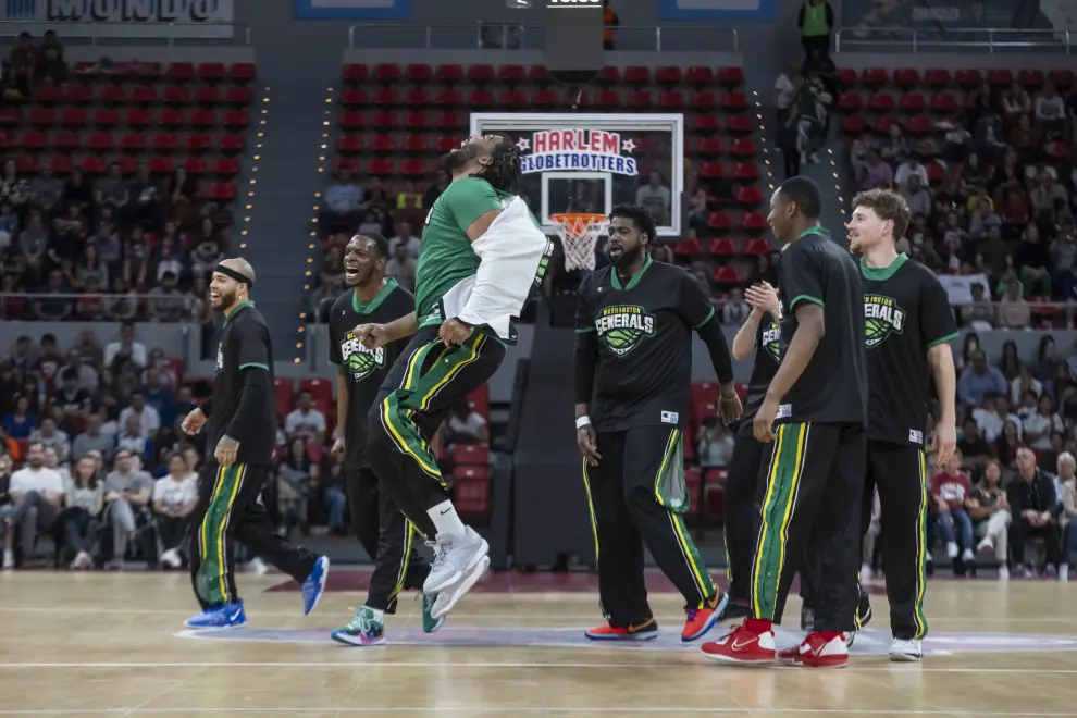 Actuación de los míticos Harlem Globetrotters en el pabellón Príncipe Felipe de Zaragoza