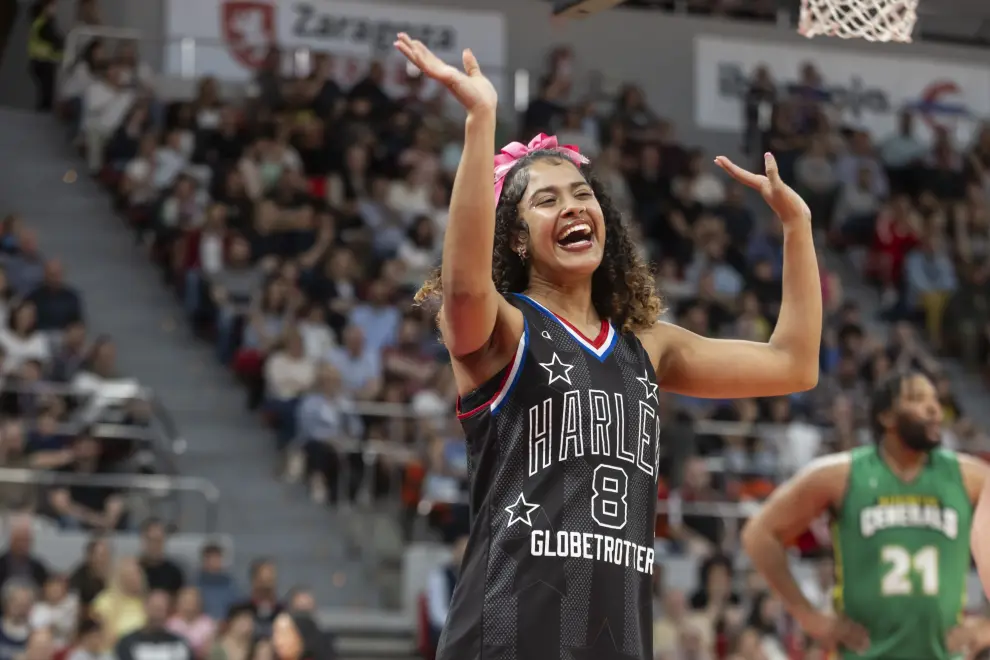 Actuación de los míticos Harlem Globetrotters en el pabellón Príncipe Felipe de Zaragoza